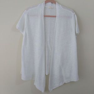 Eileen Fisher sz XL open knit linen wrap sweater
